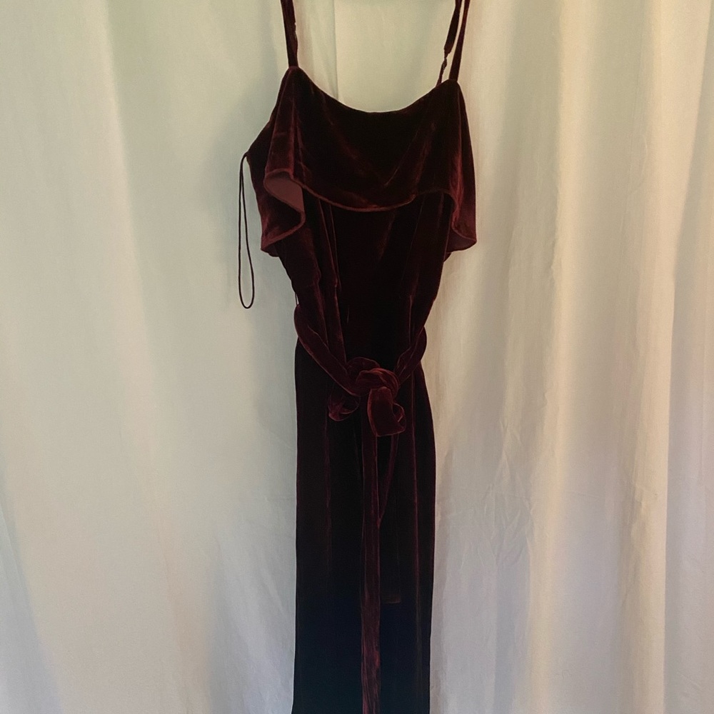 Alice and Olivia velvet jumpsuit